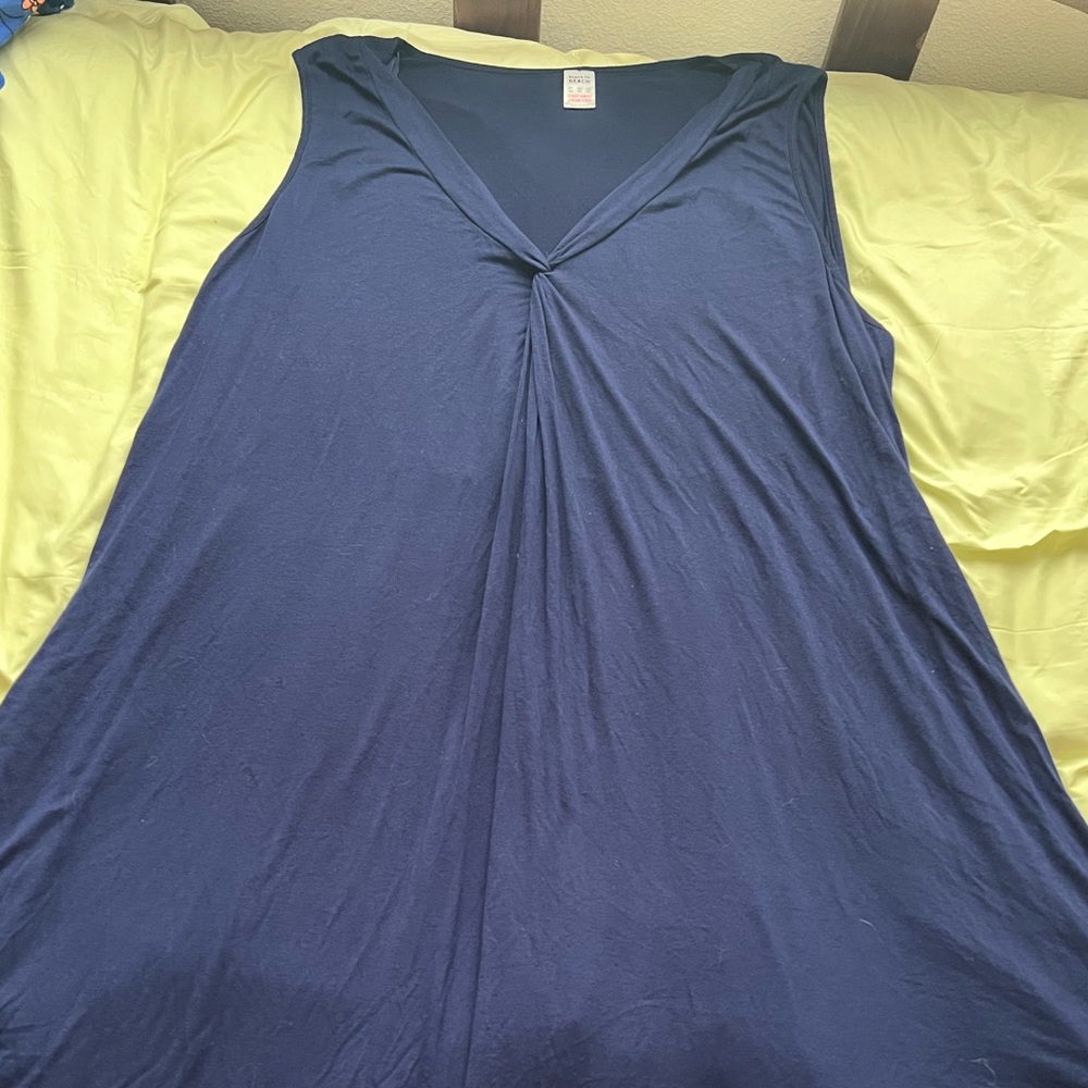 Navy swimsuit cover dress